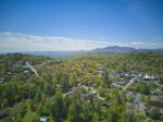 Drone View of Grandfather Mountain from Downtown Blowing Rock